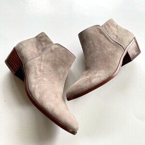 NEW Sam‎ Edelman Petty Short Fleece Lined Ankle Boots Womens 8.5M Booties Gray